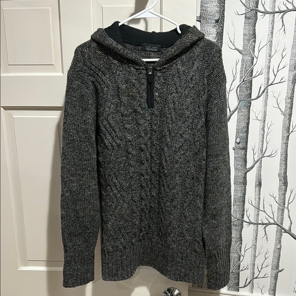 Zara Man Alpaca Wool Sweater Hoodie Y2K